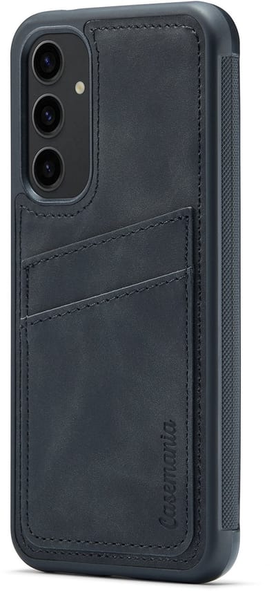 Casemania Hoesje Geschikt voor Samsung Galaxy A56 met Pasjeshouder - Charcoal Grey - Back Cover met Pasjeshouder