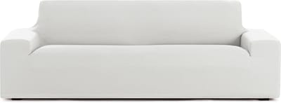 Sofahoes Elastisch - Bankhoes Beschermhoes - Meubels Beschermen - Bi-elastisch Materiaal - 3 Zits Bank - Wit
