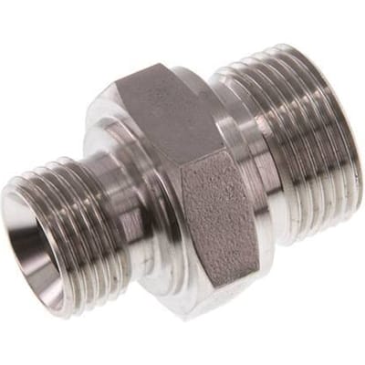 G 3/4'' x G 1/2'' RVS Borstnippel 400 Bar - Hydrauliek - FL2S-M-ST-034G-012G-I