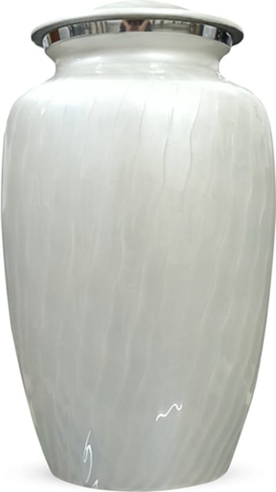 XXL As Urn - 3.5 Liter - Crematie Urn - Uniek - Voor Huisdieren of Menselijk As - Crematie As - Begrafenis Urn - Decoratie Urn - Pure White