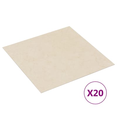 vidaXL - Zelfklevende - Vloerplanken - Licht - Geel - 30,5 - x - 30,5 - cm - 20 - st - PVC