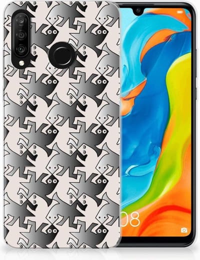 Huawei P30 Lite TPU Hoesje Salamander Grey