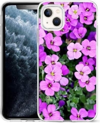 Cityhoesje-iPhone 14 Plus-15 Plus - hoesje – Bloemen – Backcover