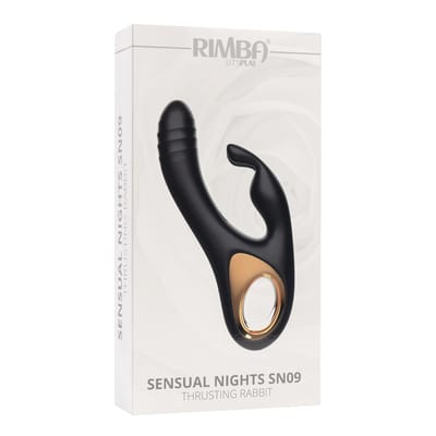 Rimba - Sensual nights SN09 - Stotende Rabbit Vibrator - Zwart