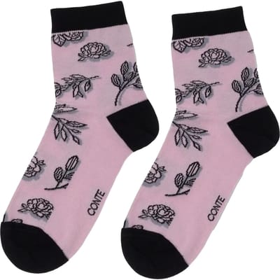 Katoenen sokken voor dames Conte Elegant Classic Flowers with shadow