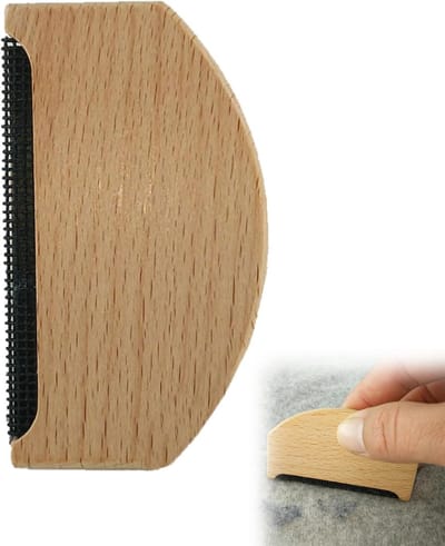 Houten pluizenkam – Kleding pluiskam en pluisjes verwijderaar van lint – Trui kam – Houten pluisjes verwijderaar – Houten pluiskam, stoffen scheerapparaat – Draagbare kledingborstelgereedschappen