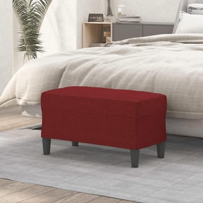 Zitbank - Halbank stoffen - Extra zitplaats - Ademende stof - 70 x 35 x 41 cm - Wijnrood