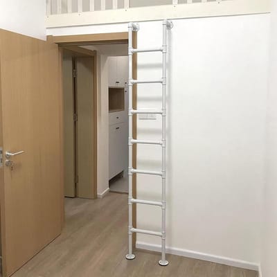 Wandladder - Stapelbed ladder - Veilige toegang - Verstelbare lengte - Tot 300 cm - Zwart