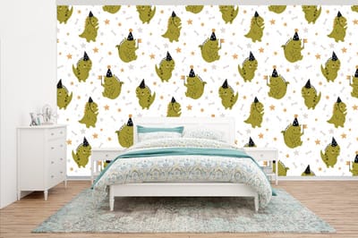 Behang - Fotobehang Design - Jongens - Draak - Kinderen - Breedte 500 cm x hoogte 280 cm