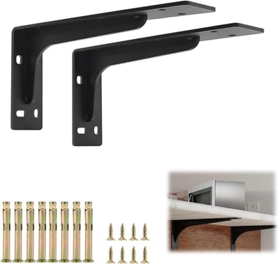 Tweedelige plankdragerset - Plankdrager - 39 cm plankdrager - Stevige wandplankdrager - Met montagegaten - Geschikt voor doe-het-zelfprojecten