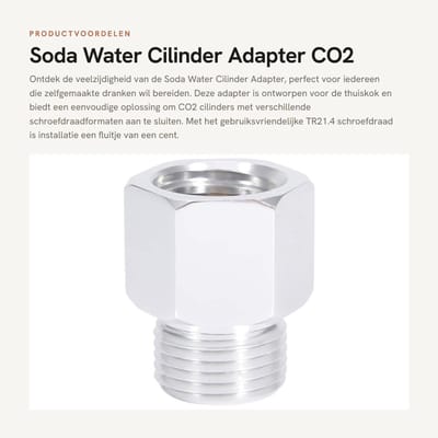 Dailygoods - Soda Water Cilinder Adapter - CO2 Cilinder Tank Regulator - Geschikt voor Huishoudelijke Gebruik - Eenvoudig te Installeren - Professione...