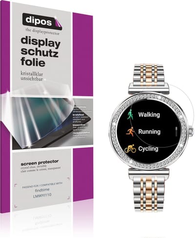 dipos – 6x Beschermfolie geschikt voor findtime LMWYI110 | Krasbestendige & heldere Screenprotector Ultra-Thin