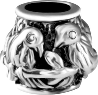 Quiges - 925 - Zilveren - Bedels -Sterling zilver - Beads - Vogeltje Kraal Charm - Geschikt – voor - alle bekende merken - Armband Z052