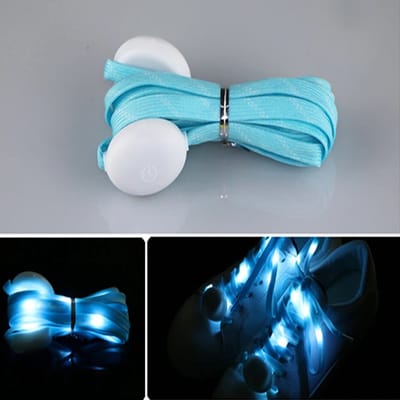 CHPN - Veters met LED verlichting - Lichtgevende veters - Blauw licht - Opvallende veters - 70CM - Ronde veters - Coole veters - Werkt op batterijen