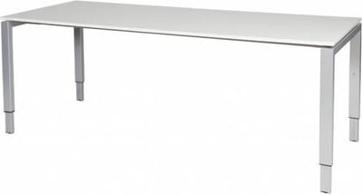 Verstelbaar Bureau - Domino 200x80 grijs - alu frame