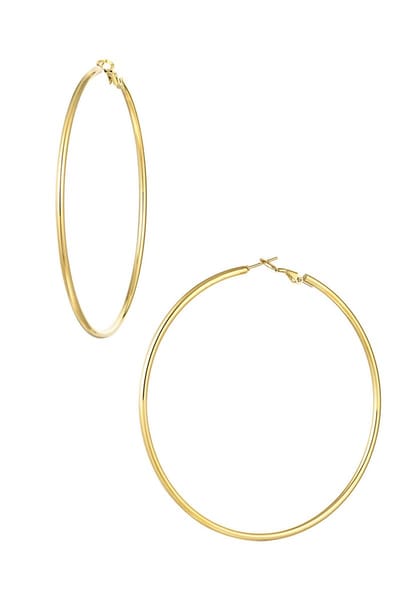 Basic smalle oorringen M - goud - stainless steel - waterproof
