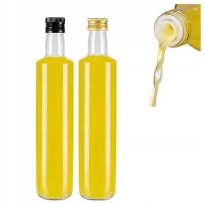 Bimberek DORICA Serie - Glazen Fles - 500 ml - Met Doz dispenser - Olie & Azijn