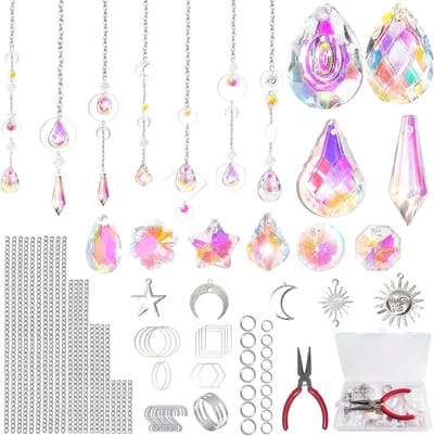 230-delige Suncatcher Set met Kristallen, Creatieve Doe-Het-Zelf Kit voor Raamdecoratie, Tuinversiering en Bruiloften