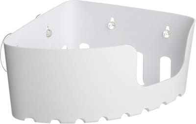 Opbergmand Hoek - Badkamer Organizer - Ruimte Besparen - Zonder Boren - 20 x 20 cm - Wit