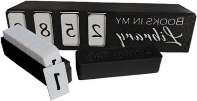 Voortgangsteller - Boekenteller - Lezen bijhouden - 3D-geprint ontwerp - 20 x 5 x 3 cm - Enkele Attribuut