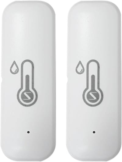 Temperatuur Vochtigheid Sensor - Binnenklimaat Monitor - Slim Huis - Waterdicht IP65 - 8x8x4 cm - Wit