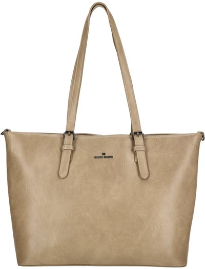 Enrico Benetti Julia shopper – 15 inch laptop – dames laptoptas - Werktas dames - 65019 – Lichttaupe