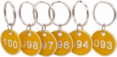 Duurzame en Waterdichte Aluminium Nummerlabels met Sleutelhangers voor Sleutels, Tassen en Bagage