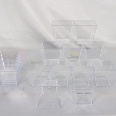 KURTT 100 stuks amuse bakjes hard plastic, transparant schaaltjes 60cc/2oz, kleine dessert schaaltjes, dessertbekers, herbruikbaar, vaatwasserbestendig