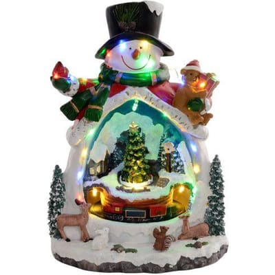 Village de Noël HOMCOM Cette ville miniature festive est dotée de lumières LED, créant un décor hivernal féérique et coloré.