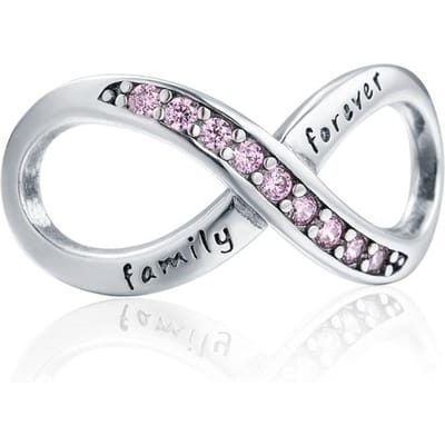 Nieuwe Infinity familie voor altijd Hou van je beste vriend Charm DIY fijne kralen Fit originele Charms Zilver 925 Armband Sieraden white