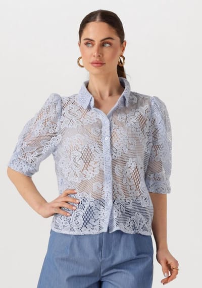 Lollys Laundry Bonoll Shirt Ss Dames - Jurken - Lichtblauw - Maat XS