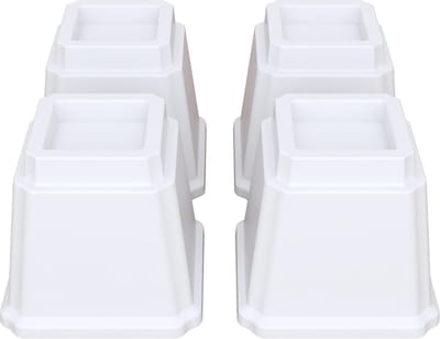 Bedverhogers 10 cm Zware Meubelverhogers voor Banken, Stoelen en Tafels - Set van 4 Stuks - Wit