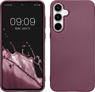 kwmobile telefoonhoesje geschikt voor Samsung Galaxy A55 5G - Hoesje voor smartphone - Back cover in metallic lila