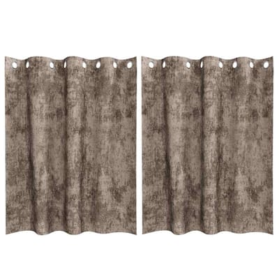 vidaXL Velvet Gordijnen 2 st Cappuccino 140 x 140 cm Fluweel