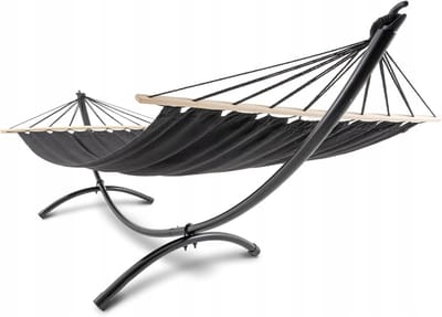 Tuin Hangmat - Relaxstoel Buiten - Ontspannen in de tuin - Met stevig frame - 280 cm - Bruin