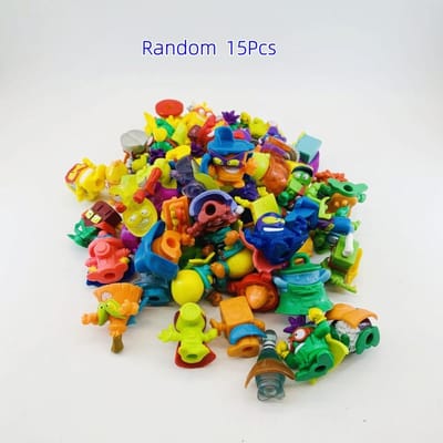 15 Stuks Originele Superzings Figuur Poppen 3CM Superthins Vuilnis Afvalinzameling Figuur Figuras Speelgoed voor Kinderen Cadeau Geen Herhaling blue