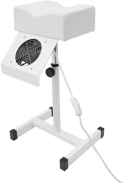 D&A Pedicure - Beensteun - Pedicure kruk - Pedicure beensteun - Pedicure been steun - Nagelbank - Reinigingsventilator - Wit