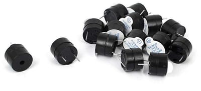 Elektronische Buzzer - Alarmzoemer Geluid - DIY Projecten - Continu Geluid - 12 mm - Zwart