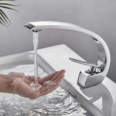 Auralum max Wastafelkraan - Waterbesparend - Zonder waste - Chroom
