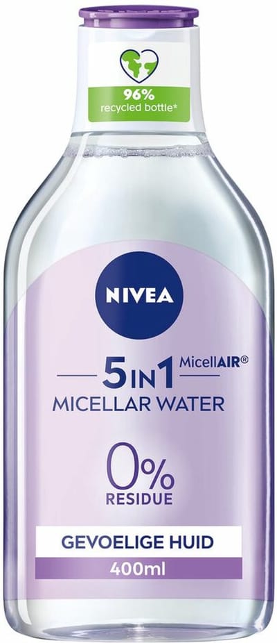 NIVEA 0% Residu Micellair Water Gevoelige Huid - 3 x 400 ml - Voordeelverpakking