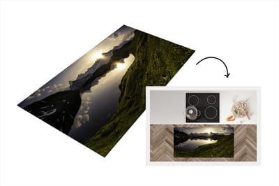 Keukenloper - Loper keuken - Zwitserland - Alpen - Water - 120x60 cm - Keukenloper vinyl