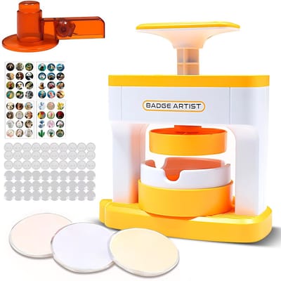 Dailygoods- Knopmakermachine 55 mm - Badge Maker Set - 48 Buttononderdelen - Ergonomische Handgreep - Inclusief Cirkelsnijder - Compleet voor Kindergeschenken - Button Maker