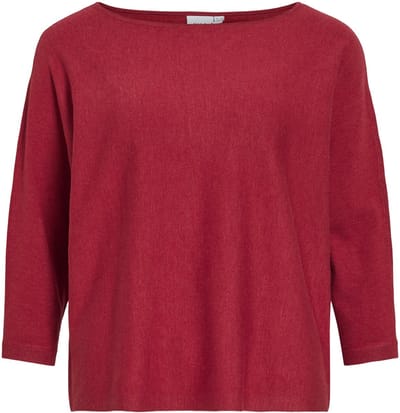 VILA - VIMALU BOATNECK 3/4 SLEEVE KNIT TOP-NOOS - Dames - Lange mouwen shirts