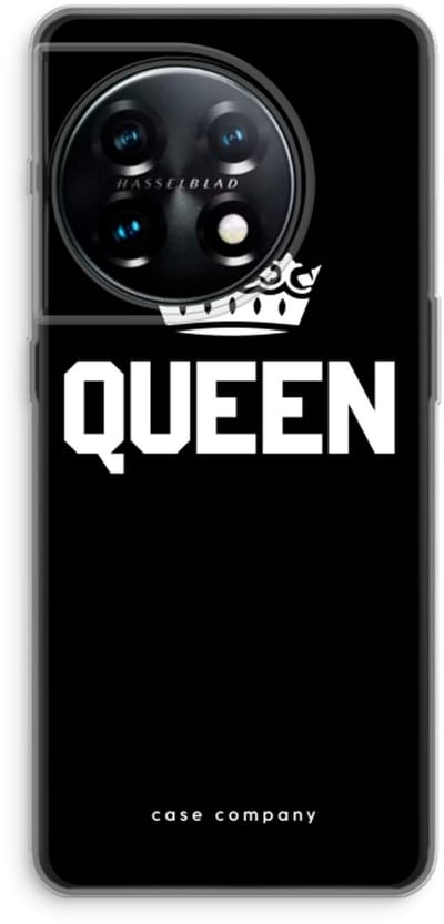 Case Company® - Hoesje geschikt voor OnePlus 11 hoesje - Queen zwart - Soft Cover Telefoonhoesje - Bescherming aan alle Kanten en Schermrand