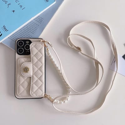 Crossbody Parel Polsband Telefoonhoesje voor IPhone 12 Mini 16 Plus 15 14 13 11 Pro Max XR XS Portemonnee met Kaarthouder Leren Hoes For iPhone 16Pro