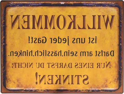 Decoratieve Muur Plaque - Wandbord Tekst - Huis Verwelkomen - Geïntegreerde Ophanging - 35 cm Breed - Metaal Geverfd