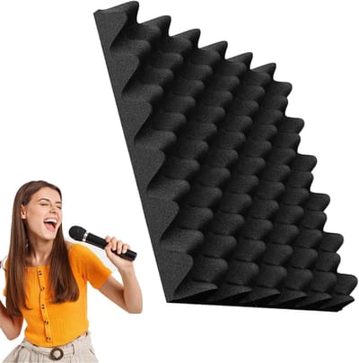 Geluidsisolatie Panelen - Akoestische Muurpanelen - Studio Geluid - Brandvertragend Schuim - 30x30x5 cm - Zwart