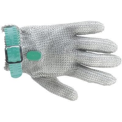 Gant protection cotte de mailles bleu grand format