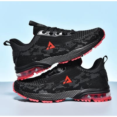 Heren Sneakers Hoge Kwaliteit Platte Outdoor Sport Comfortabel Mesh Veters Trendy Tennisschoenen Nieuwe Grote Maat Hardloopschoenen Man 39 black