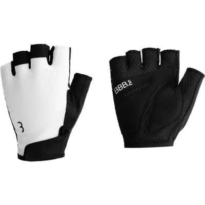 BBB Cycling CoolSupport - Fietshandschoenen Zomer - 15 - 25 °C - Medium Padding - Antislip Handpalm - Unisex Wielrenhandschoenen - Wit